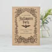 Invitation Brown Vintage Entreprise Halloween (Debout devant)