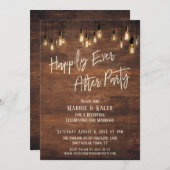 Invitation Brown Wall Edison Lumières Pour Toujours Fête (Devant / Derrière)