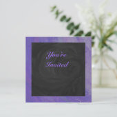 Invitation Broyeur de bleuets et monogramme noir (Debout devant)
