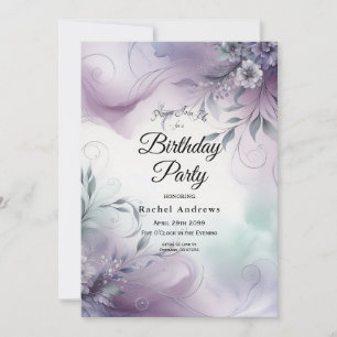 Invitation Broyeurs de lavande et de l'aquarelle Anniversaire
