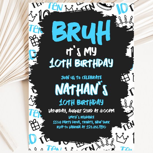 Invitation Bruh Anniversaire