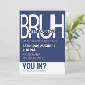 INVITATION BRUH ANNIVERSAIRE ADO BOY BLUE WHITE (Debout devant)