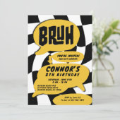 Invitation Bruh Boys Ado fête d'anniversaire (Debout devant)