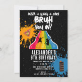 Invitation Bruh Boy's Birthday Indoor Slide Park Playground (Devant)