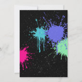 Invitation Bruh Boy's Birthday Neon Graffiti Teenager Pizza (Dos)