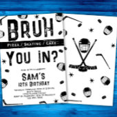 Invitation Bruh Boys Ice Hockey Anniversaire de enfant Party