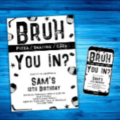 Invitation Bruh Boys Ice Hockey Anniversaire de enfant Party