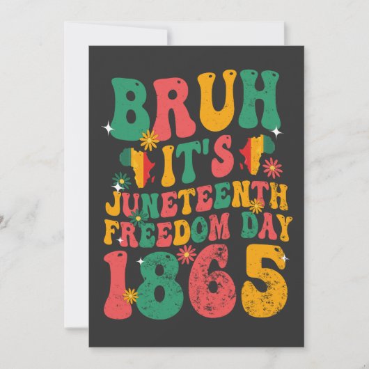 Invitation Bruh C'est le Jour de la Liberté 1865 Super Retro (Devant)