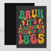 Invitation Bruh C'est le Jour de la Liberté 1865 Super Retro (Devant / Derrière)