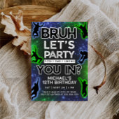 Invitation Bruh Jump Trampoline Park Glow Anniversaire Invita