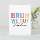 Invitation Bruh Nous Sortons Enseignant Bruh Enseignant École (Debout devant)