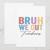 Invitation Bruh On est sortis Professeur Bruh Professeur Dern (Devant / Derrière)