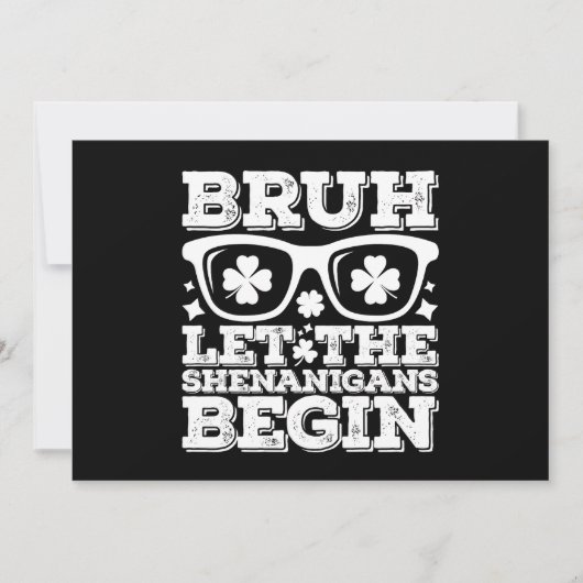 Invitation Bruh Que Les Shenanigans Commencent La Saint Patri (Devant)