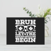 Invitation Bruh Que Les Shenanigans Commencent La Saint Patri (Debout devant)