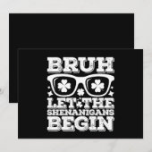 Invitation Bruh Que Les Shenanigans Commencent La Saint Patri (Devant / Derrière)