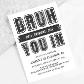 Invitation Bruh, Tu Es Dans ? Ado de la fête de la piscine