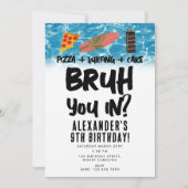 Invitation Bruh, Tu Es Dans ? Garçon adolescent Anniversaire (Devant)