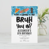 Invitation Bruh, Tu Es Dans ? Garçon adolescent Anniversaire (Debout devant)