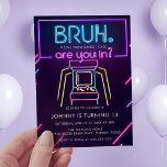Invitation Bruh, Tu Es Dans ? Neon Arcade Jeux Vidéo Garçon A<br><div class="desc">Bruh,  Tu Es Dans ? Neon Arcade Jeux Vidéo Garçon Invitation Anniversaire</div>