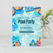 Invitation BRUH, tu es là ? Enfant Nage Anniversaire (Debout devant)