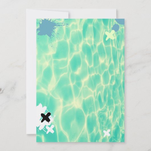 Invitation Bruh You In Pool Party Ado Garçon Anniversaire (Dos)