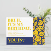 Invitation Bruh You In The Trendy Boy Birthday (Debout devant)