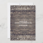 Invitation Bruit rustique Grange de bois Snowflakes Couple d' (Dos)