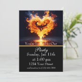 Invitation Brûlant : Célébrez notre fête du feu ! (Debout devant)