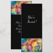 Invitation BRÛLANT LE CARNIVAL, Bal masqué de Mardi Gras (Devant / Derrière)