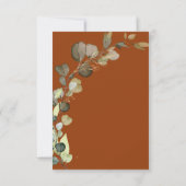 Invitation Brûlé Orange Bébé Sprinkle Douche Eucalyptus (Dos)