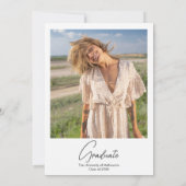 Invitation Brûlé Orange Boho Floral Graduation Party (Dos)