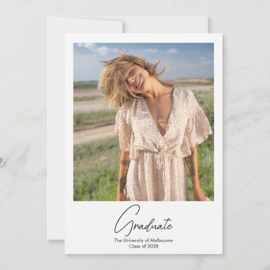 Invitation Brûlé Orange Boho Floral Graduation Party (Dos)