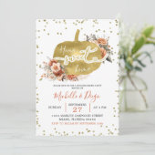 Invitation Brûlé Orange Citrouille Maison Douce Maison Ménage (Debout devant)