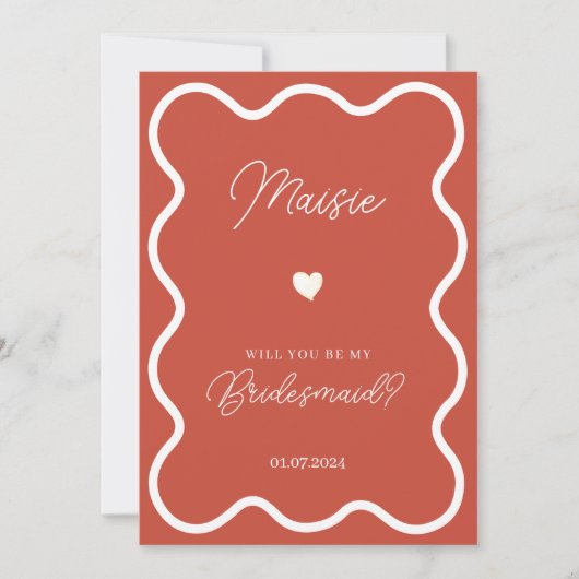 Invitation Brûlé orange, tu seras ma proposition de servante (Devant)