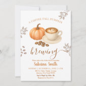 Invitation Brûler la cannelle Cosy Automne Citrouille Baby sh (Devant)