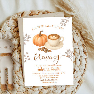 Invitation Brûler la cannelle Cosy Automne Citrouille Baby sh