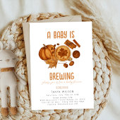 Invitation Brûler la cannelle Cosy Automne Citrouille Baby sh