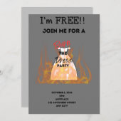 Invitation Brûler la fête de la robe (Devant / Derrière)