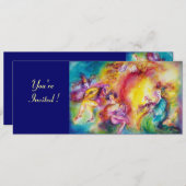 Invitation BRÛLER LE CARNAVAL, Mardi Gras Masquerade Ball (Devant / Derrière)