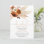 Invitation Brûleur de mariée en herbe de Pampas de Bohême (Debout devant)