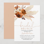 Invitation Brûleur de mariée en herbe de Pampas de Bohême (Devant / Derrière)