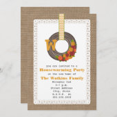 Invitation Brûlure de la couronne de monogramme Inspirée par (Devant / Derrière)