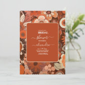 Invitation Brûlure Super rétro orangée (Debout devant)