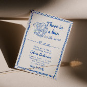 Invitation Brun Bleu Tiré À La Main Dans Le Baby shower Du Ga