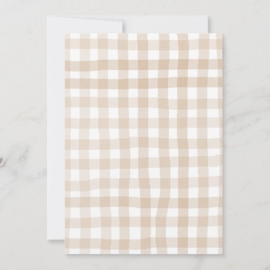 Invitation Brun de Noël rustique pins papillon (Dos)