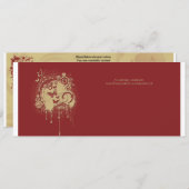 Invitation brun d'or (Devant / Derrière)