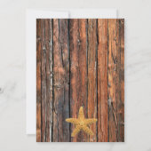 Invitation Brun en bois du mariage | de plage de fabrication (Dos)