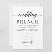 Invitation Brun mariage de typographie moderne rustique (Devant)