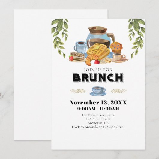 Invitation Brunch (Devant / Derrière)