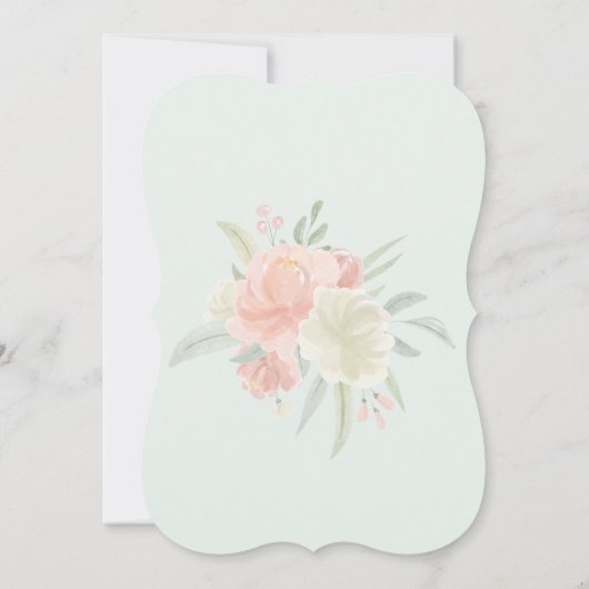 invitation brunch à la nuptiale florale de printem (Dos)